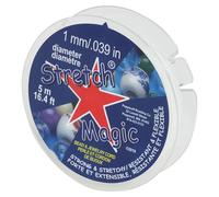 Stretch Magic Cordon élastique pour Perles - Transparent, 1 mm de diamètre, 5 mètres (16,4 pi) - Facile à Nouer, Solide et Extensible, idéal pour la création de Bijoux en Perles