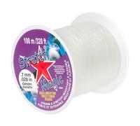 Stretch Magic Cordon élastique pour Perles - Transparent, diamètre 0,7 mm, 100 mètres (328 Pieds) - Facile à Nouer, Solide et Extensible, idéal pour la création de Bijoux en Perles