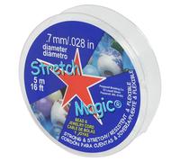 Stretch Magic Cordon élastique pour Perles - Transparent, diamètre 0,7 mm, 5 mètres (16,4 pi) - Facile à Nouer, Solide et Extensible, idéal pour la création de Bijoux en Perles