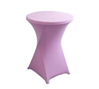 Stretch Nappe Housse Nappe Mange Debout Protection Rose Violet Diam 80-85cm | Lavable pour Bar Table de Banquet de Mariage Table Cocktail Haute de Bistro