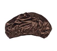 Stretch pour velvet Dining Chair Cover Silver High Back Stretch(dark brown)