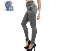 Stretch Skinny Fit Pull-on Push-Up Plus-Size Denim Jeans Leggings, Skinny Fit Stretch Pull on Jeans (Grey,4XL)