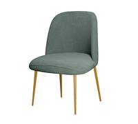 Stretch Velvet Dining Chair Cover Slipcover for Curved Back Mid Century Modern Accent Chairs Set of 2 Gray Perfect K and Living Room (Green a 1PCS)