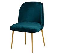 Stretch Velvet Dining Chair Cover Slipcover for Curved Back Mid Century Modern Accent Chairs Set of 2 Gray Perfect K and Living Room (Navy Blue 1PCS)