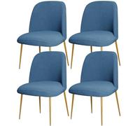 Stretch Velvet Dining Chair Cover Slipcover for Curved Back Mid Century Modern Accent Chairs Set of 2 Gray Perfect K and Living Room (Dust Blue a 4PCS)