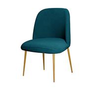 Stretch Velvet Dining Chair Cover Slipcover for Curved Back Mid Century Modern Accent Chairs Set of 2 Gray Perfect K and Living Room (Dark Blue a 1PCS)