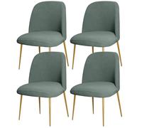 Stretch Velvet Dining Chair Cover Slipcover for Curved Back Mid Century Modern Accent Chairs Set of 2 Gray Perfect K and Living Room (Green a 4PCS)