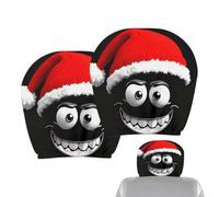 Stretchable Washable Vehicle Headrest Covers with Festive Cartoon Design, I