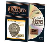 Stretched Coin Quarter Dollar (w/DVD) by Tango- (D0095)