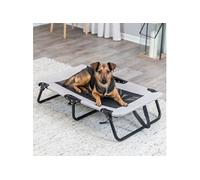 Stretcher chaise longue pour chien gris / noir