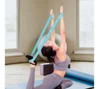 Stretching Strap with Loops - Nylon + Spandex 115x5x1cm | Gymnastics Equipment Stretchinğ Bands |10 Ĺoops Stretch Sțrap for Flexibility, Home Workout, Exercise, Pilates, Gymnástics, Physical