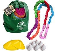 Stretchy Band® | Team Building | Jeu de bandes élastiques | Caoutchouc en tissu | Tirer | Coopération | Coordination | Tug of War | Outdoor | Partage | Équipes | Compétition | Challenge | 100 % Fun