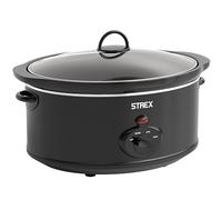 Strex Mijoteuse 6,5 l - Casserole amovible en céramique - Fonction maintien au chaud - mijoteuse - Noir