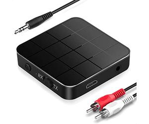 Strex Transmetteur Bluetooth & Récepteur 2 en 1 - BT 5.0-3.5MM AUX/RCA - Émetteur Bluetooth - Récepteur Bluetooth - Transmetteur Bluetooth - Récepteur Bluetooth