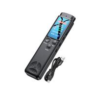 Streysisl Appareil d'enregistrement audio - Stylo d'enregistrement sonore avec mot de passe - Enregistreur HD avec microphones, dictaphone grand écran pour conférences, réunions, avocats