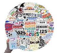 Streysisl Autocollants de remise de diplôme pour la classe de 2025, autocollants décoratifs imperméables, 55 motifs | Autocollants de planification de mots anglais senior, autocollants pour album de