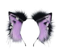 Streysisl Bandeau d'Halloween en peluche avec oreilles d'animal - Design ethnique traditionnel - Décoration de cosplay pour spectacles de scène, danses, jeux scolaires, théâtre, costumes