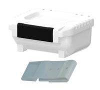 Streysisl Boîtes à pour la pêche, Seau de pêche Portable et Pliable, Support d'appât pour appâts Vivants, Station d'appât Portable étanche Amovible pour Eau Douce