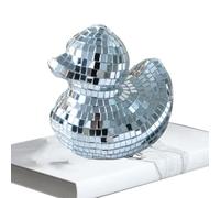 Streysisl Boules disco décoratives - Décoration de gâteau en forme de canard avec boule à facettes - Décoration de maison en verre miroir - Décoration de gâteau - Décoration de bureau pour les