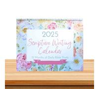 Streysisl Calendrier de la Bible - Calendrier mensuel avec verset écritures - Calendrier familial de Noël avec grands blocs, décoration de la maison, planificateur pour famille, école, travail