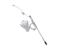 Streysisl Canne à pêche sur glace en métal | Haute visibilité pour la pêche sur glace, légère pour les voyages d'hiver et le matériel de pêche, petite canne à pêche automatique sur glace, accessoires