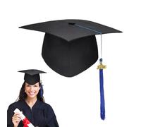Streysisl Chapeau de remise de diplôme avec pompon 2025 | Chapeau de remise de diplôme unisexe réglable pour adultes lycée et baccalauréat