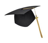 Streysisl Chapeau de remise de diplôme noir - Chapeau de remise de diplôme mat avec breloque année 2025 | Chapeau unisexe réglable pour adultes lycée et baccalauréat