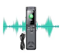 Streysisl Enregistreur audio avec stylo d'enregistrement rapide, réduction du bruit, microphones, dictaphone de qualité HD pour journalistes, étudiants, conférences
