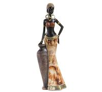 Streysisl Figurines africaines pour décoration d'intérieur | Ornements africains en résine - Pièce d'art africaine unique, figurines aux couleurs artistiques vives pour meuble TV