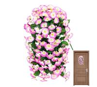 Streysisl Fleurs artificielles de gloire du matin - Plantes réalistes pour porte de terrasse, mur, tonnelle, balcon, cour, porche, printemps automne