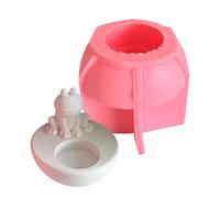 Streysisl Moule en silicone pour bougeoir en forme de grenouille, moule de base de bougeoir, moule en silicone pour loisirs créatifs, support de bougie anti-adhésif