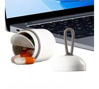 Streysisl Organiseur de médicaments - Pilulier de voyage avec poignée humanisée, planificateur portable pratique avec compartiments pour huile de poisson, huile de foie de morue, huile pour personnes