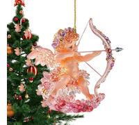 Streysisl Ornements d'arbre d'ange - Décoration de Noël en acrylique | Pendentif de Saint-Valentin, accessoires de rétroviseurs, pendentif pour sac à dos pour la maison