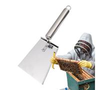Streysisl Pelle de nettoyage pour ruche | Grattoir à miel et cire d'abeille | Pelle ruche en acier inoxydable robuste pour apiculteurs