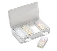 Streysisl Pilulier quotidien - Conteneur de médicaments de voyage portable | Pilulier sept jours par semaine pour sac à dos de poche