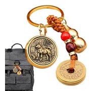 Streysisl Porte-clés chinois Feng Shui | Pendentif porte-clés de voiture - Porte-clés en laiton longue durée porte-bonheur pour voiture, pièce Feng Shui exquise pour la bonne chance, Guardian God