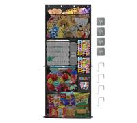 Streysisl Rangement pour Animaux en Peluche au-Dessus de la Porte,Stockage pour Animaux en Peluche au-Dessus de la Porte - Organisateur de Porte | Organisateur Multifonctionnel à Mailles Fines en