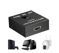 Streysisl Répartiteur vidéo 1 entrée 2 sorties - 1 entrée 2 sorties | Résolutions d'affichage vidéo Switcher Adaptateur, HD 1080p 2K X4K Vidéo Distributeur Prend en charge pour la maison
