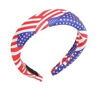Streysisl Serre-tête avec drapeau, serre-tête antidérapant pour le 4 juillet | Ornements de cheveux doux pour le jour du Souvenir | Coiffes pour le maquillage et l'entraînement