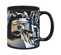 Streysisl Tasses à café mécaniques pour hommes, tasse d'ingénieur amusante | Tasses à expresso | Moteur mécanique, tasses à café cool, décoration de bureau, tasses en céramique pour café, thé,