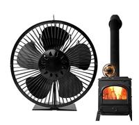 Streysisl Ventilateur de poêle à bois | Ventilateur thermoélectrique non électrique alimenté par la chaleur avec couvercle de protection, accessoires pour poêle à bois