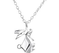 Stříbrný náhrdelník s origami králíkem