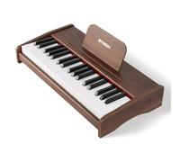 STRICH Clavier de piano numérique à 37 touches, mini piano numérique pour enfants, volume réglable, livre de musique, piano en bois pour 3 filles et garçons et plus, couleur noyer, SEK-37