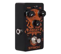 STRICH DECAY Pédale de distorsion pour guitare, 2 modes lumineux, normal, serré, True Bypass, Classic Crunch 80s Metal/Nu pour guitare électrique, noir