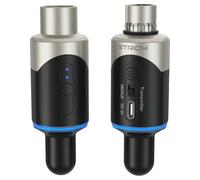 STRICH M5 Système de Microphone sans Fil UHF XLR, Émetteur & Récepteur 4 Canaux pour Microphone Dynamique, Portée 61m, Latence ＜1ms, Compatible avec Mixeur Audio/Haut-Parleur PA