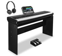 STRICH Piano à clavier numérique pondéré à 88 touches avec support et pédale de sustain, piano numérique à action marteau, clavier de piano électrique pleine grandeur supportant USB-MIDI/connexion