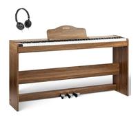 STRICH Piano numérique 88 touches, clavier lesté à action marteau, clavier de piano électrique pleine taille avec support pour meubles, 2 haut-parleurs 25 W x 2, prend en charge la connexion USB-MIDI