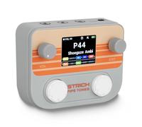 STRICH Pipe Tones Pocket Multi-Effects Processor pour guitare et basse avec 10 modules d’effets 125 effets Looper 40s 100 patterns de batterie Interface audio USB Contrôle sans fil (Gris)
