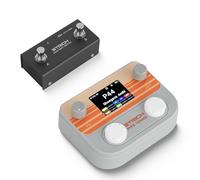 STRICH Pipe Tones Pocket Multi-Effects Processor pour guitare et basse avec pédale 10 modules d’effets 125 effets Looper 40s 100 patterns de batterie Interface audio USB Contrôle sans fil (Gris)