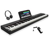 Strich SEP-150S Piano numérique portable 88 touches, pour débutant, pédale de sustain, autocollant de fonction